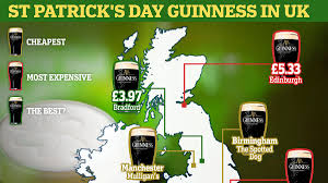 Revealed: Where you can drink the cheapest and most expensive pints of Guinness in Britain this St Patrick's D