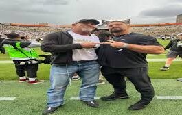 Wrestling Legend Goldberg and WWE Superstar Bron Breakker Unite at a Football Event