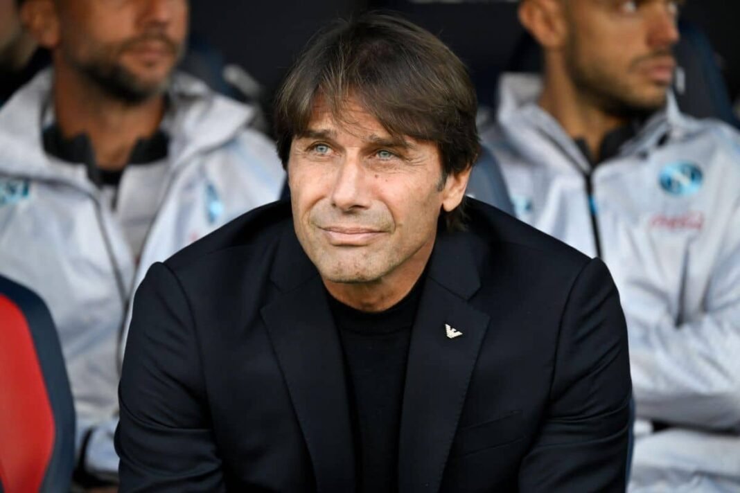 Antonio Conte on the touchline during his time as Napoli manager