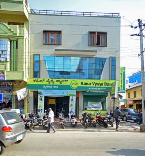 Karur Vysya Bank branch building with bank signage