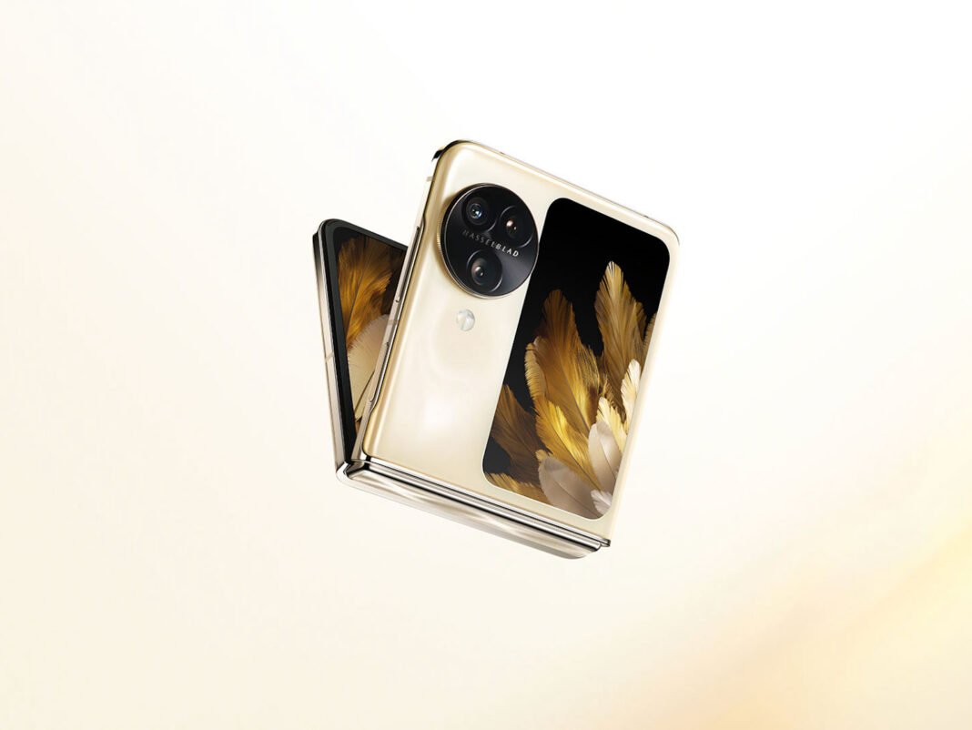 2026-10-16-india-oppo-reno-x-folding-phone-200mp-camera Oppo foldable smartphone concept shown partially unfolded