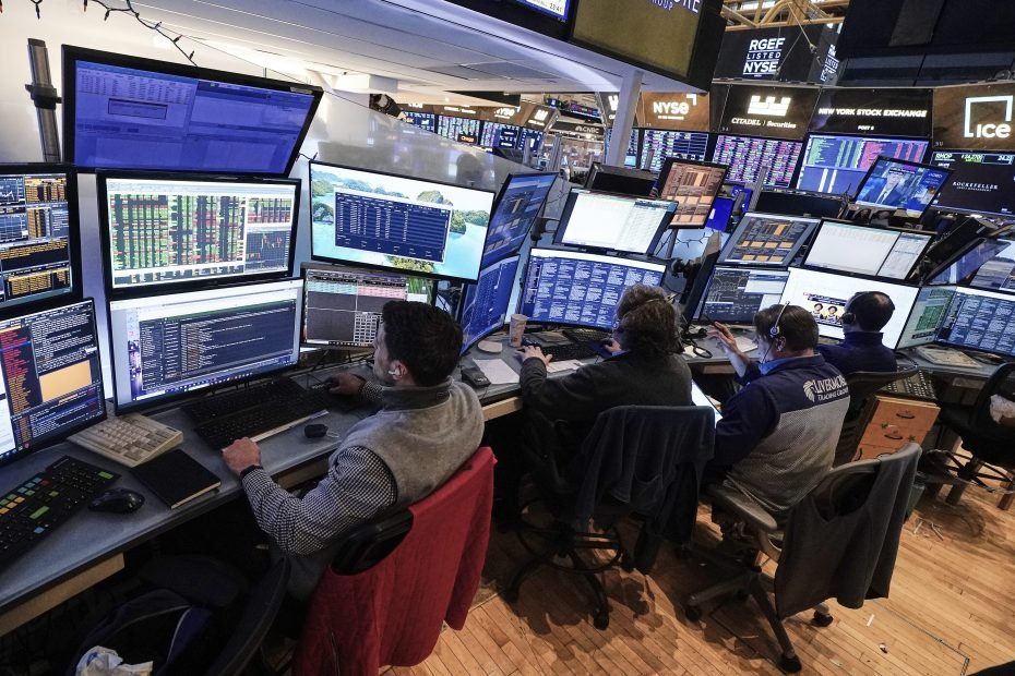 2026-10-16-usa-biz-5 Tech rout: stock market trading board during the AI-led global selloff