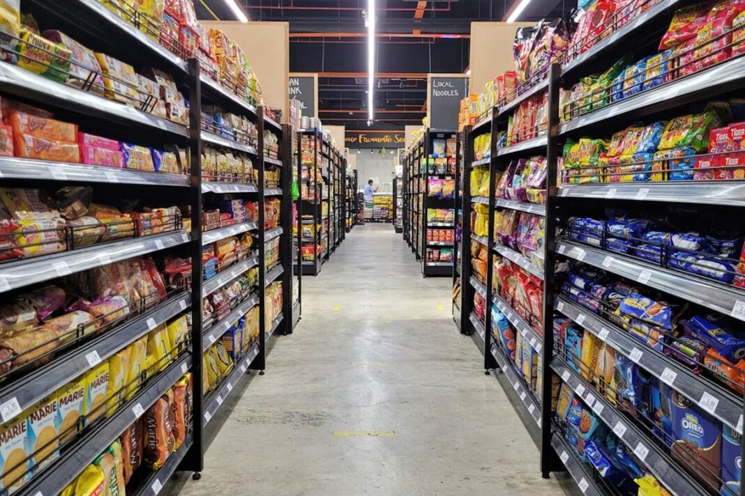 2026-10-16-usa-health-1 Ultra-processed food products displayed on a grocery store shelf