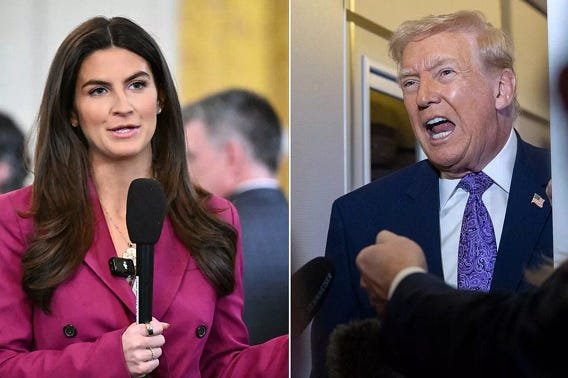 Katie Zacharia fired after five days on the job gives her only briefing at the White House podium.