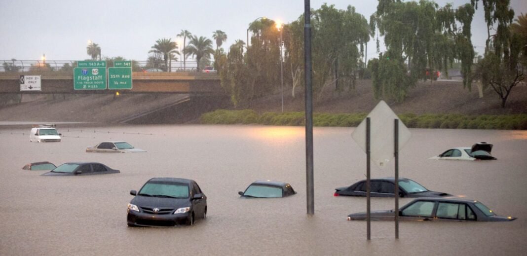 Flash flooding in Arizona as severe storms bring hail and heavy rain risk