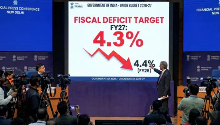 bus-03 India fiscal deficit at 42.1% of FY27 target in H1