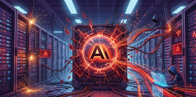 bus-04-ai-cyberattacks-risk-rubrik-indian-business AI cyberattacks risk illustrated by a hacker at a computer, as Rubrik warns every Indian business faces AI-powered threats.
