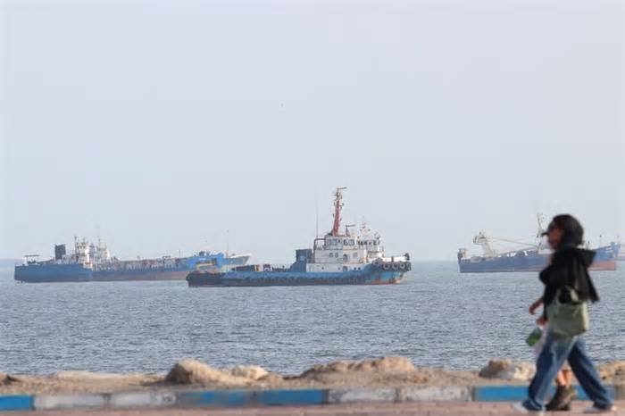 Container ship sinks near