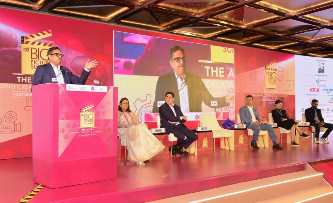India's media entertainment sector illustrated by a film production set, after the industry grew 9 per cent to Rs 2.78 lakh crore in 2025.