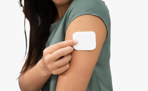 estrogen-patch-shortage-gillibrand-fda Estrogen hormone patches in their packaging at a pharmacy counter during a supply shortage