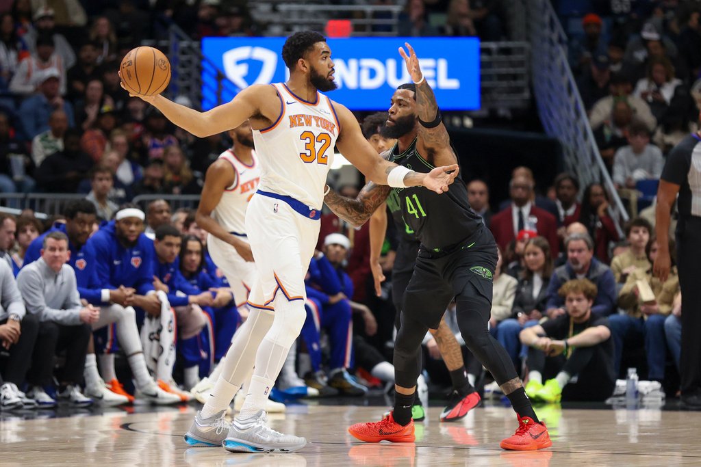 Knicks Pelicans Basketball Karl-Anthony Towns New York Knicks basketball game