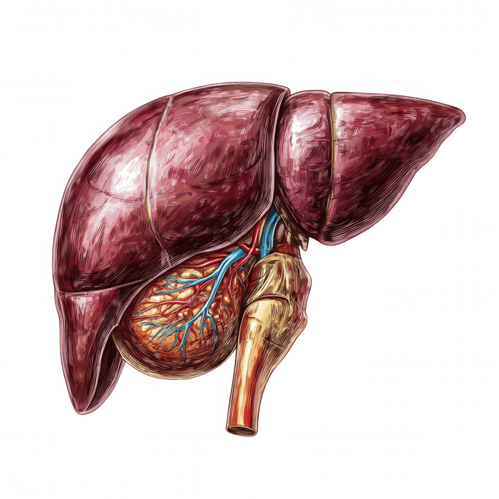 Fatty liver subtypes: anatomical illustration of the human liver