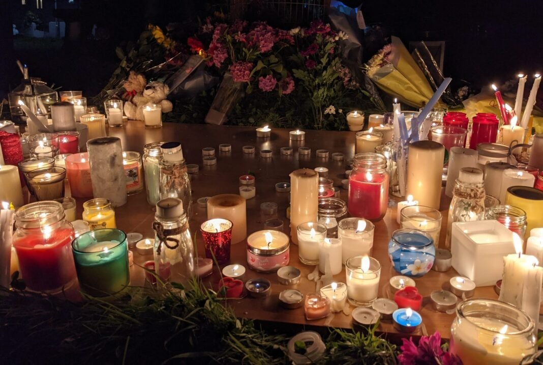 Candles at a memorial representing the Kennedy granddaughter who died at 42