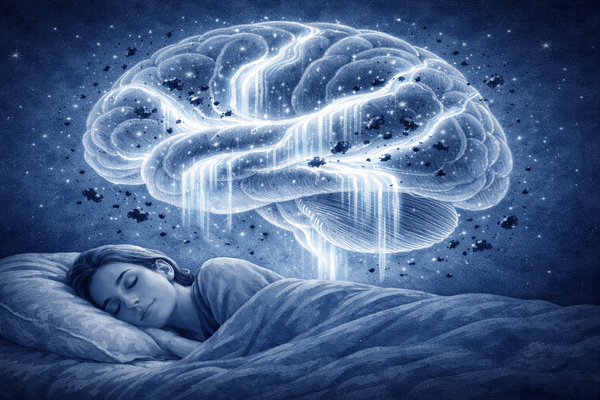 Illustration of a dreaming mind representing mind-wandering and mental health research