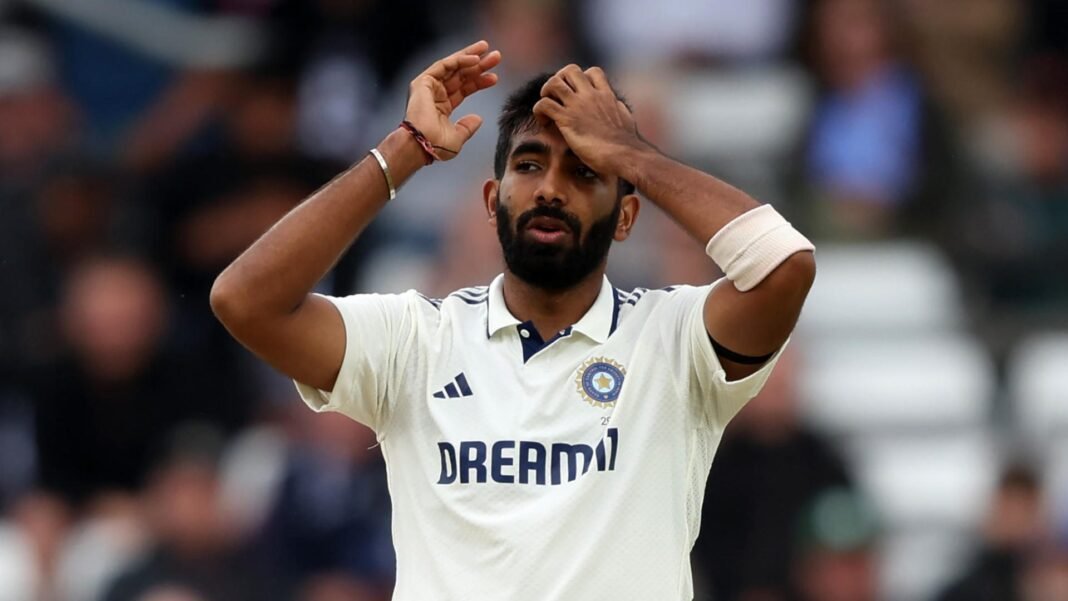 india-test-squad-new-zealand-bumrah Jasprit Bumrah bowling for India during a Test match.
