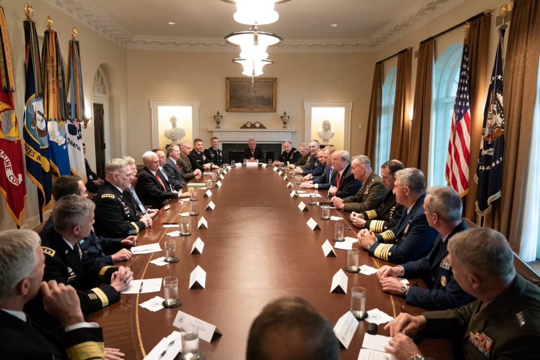 iran-military-options-briefed-trump-centcom White House military meeting generals
