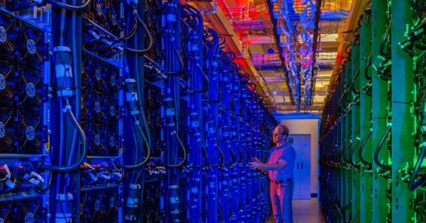 Microsoft headquarters data center servers