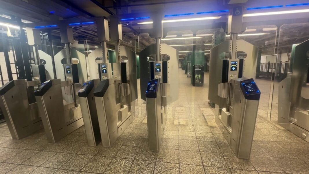New subway fare gates New subway fare gates