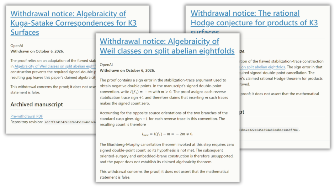 OpenAI withdraws three preprints OpenAI withdraws three preprints