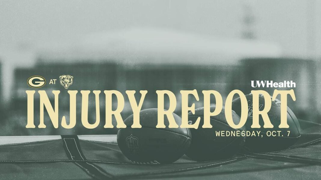 Packers-Bears Injury Report Oct.