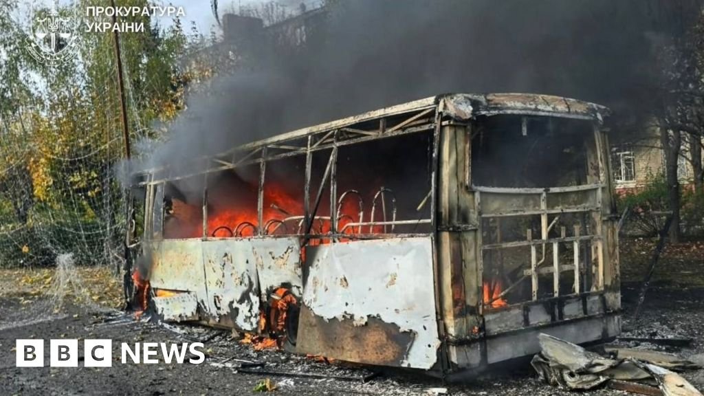 Russian strike on buses