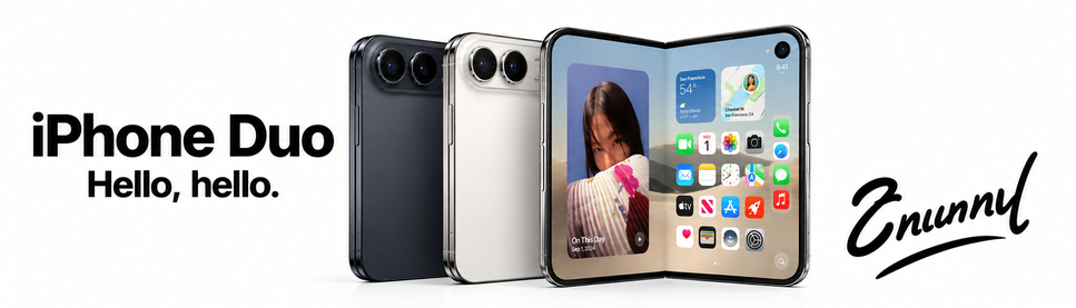 wp-11 The new Apple iPhone Duo foldable phone shown open and closed