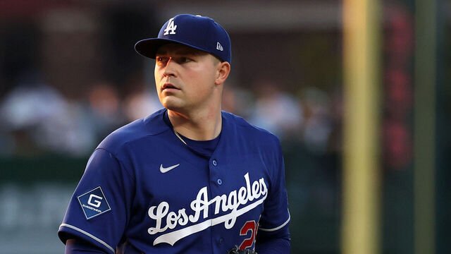 Los Angeles Dodgers pitcher Tarik Skubal delivering a pitch during the 2026 MLB postseason