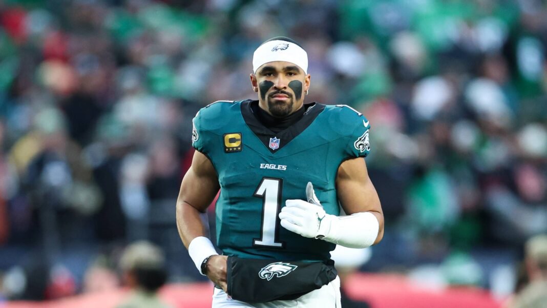 wp-23 Philadelphia Eagles quarterback Jalen Hurts under center during the 2026 NFL season