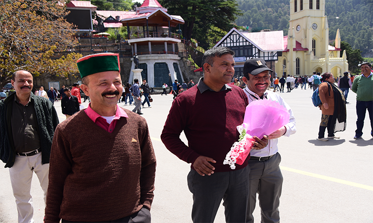 wp_06 Himachal Pradesh secretariat Shimla, Indian government employees salary, Diwali festival celebration, Shimla hills government building