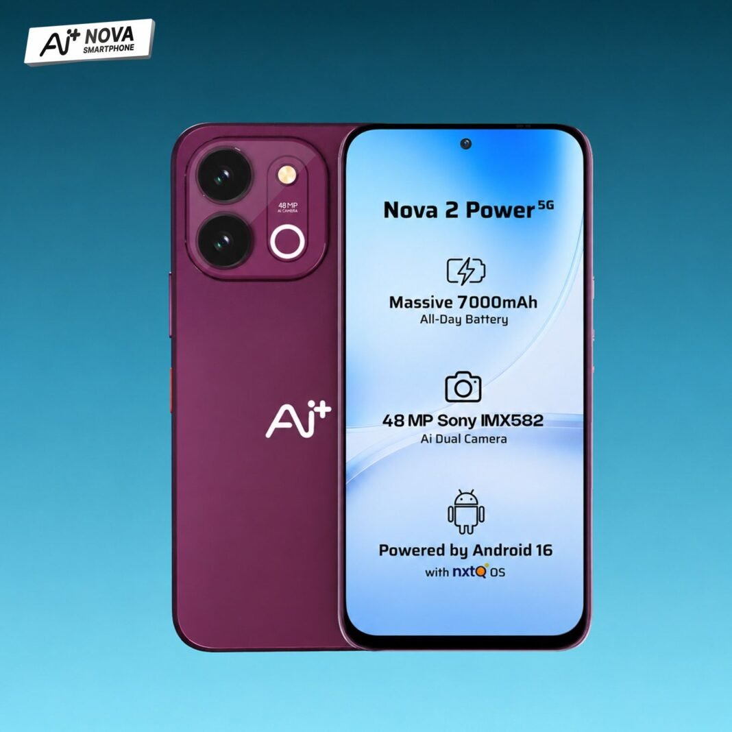 wp_12 Ai+ Nova 2 Power 5G smartphone, smartphone design render, MediaTek Dimensity chip, phone reviewer testing